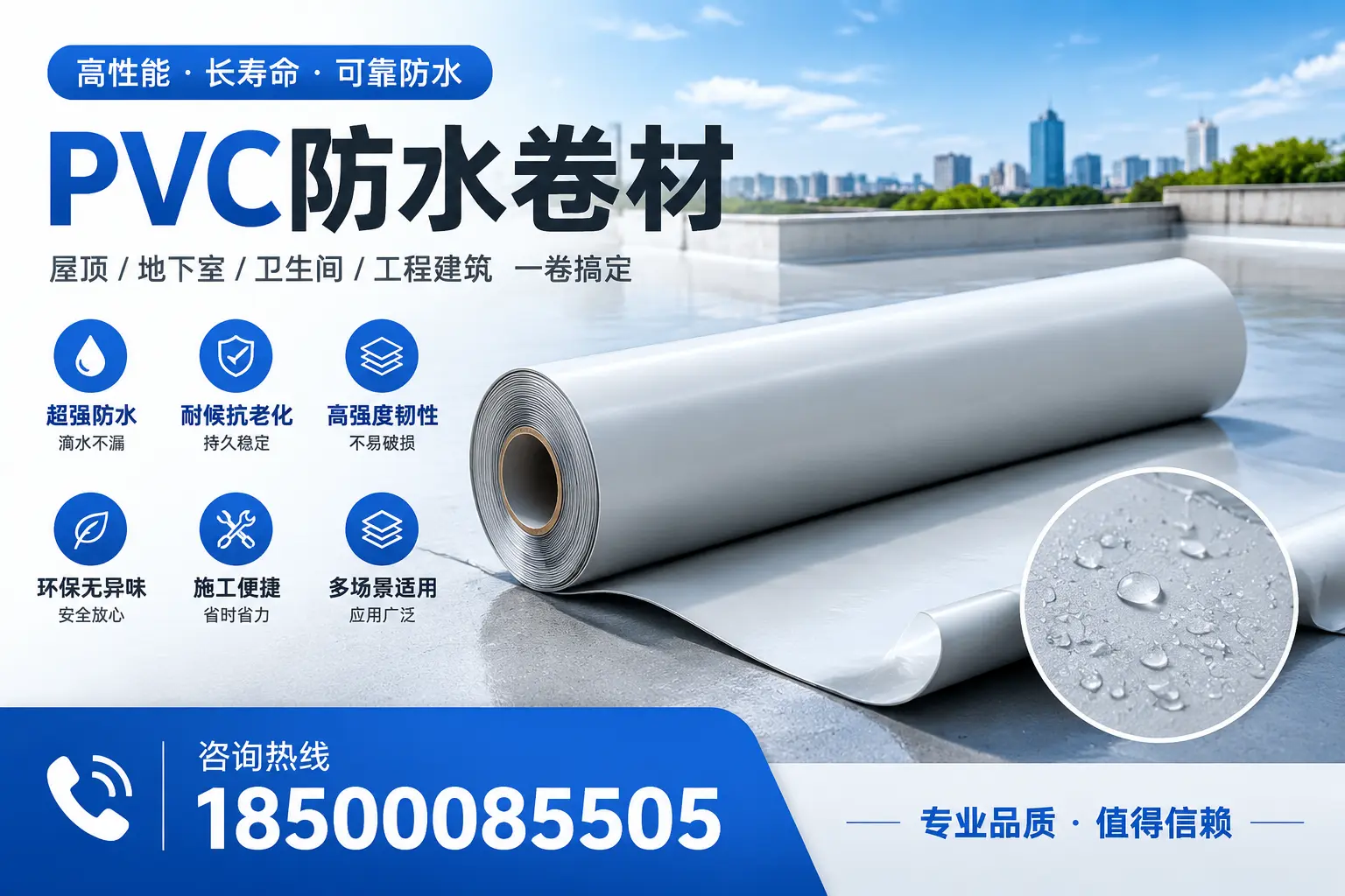 PVC防水卷材的防水效果评测，适合辽源的科学依据